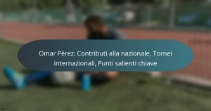 Omar Pérez: Contributi alla nazionale, Tornei internazionali, Punti salienti chiave