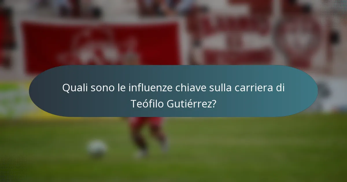 Quali sono le influenze chiave sulla carriera di Teófilo Gutiérrez?